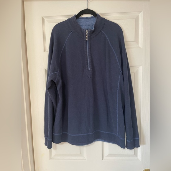 Tommy Bahama Flipshot Reversible Half Zip Raglan Pullover Men's Size L - Picture 4 of 8